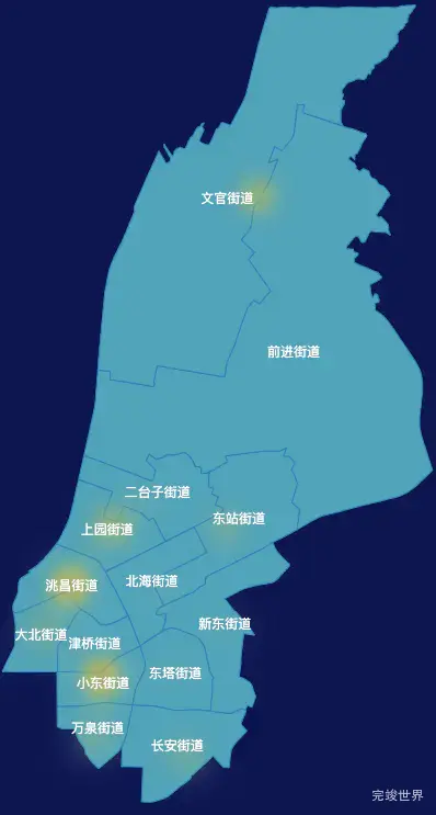 echarts沈阳市大东区geoJson地图热力图